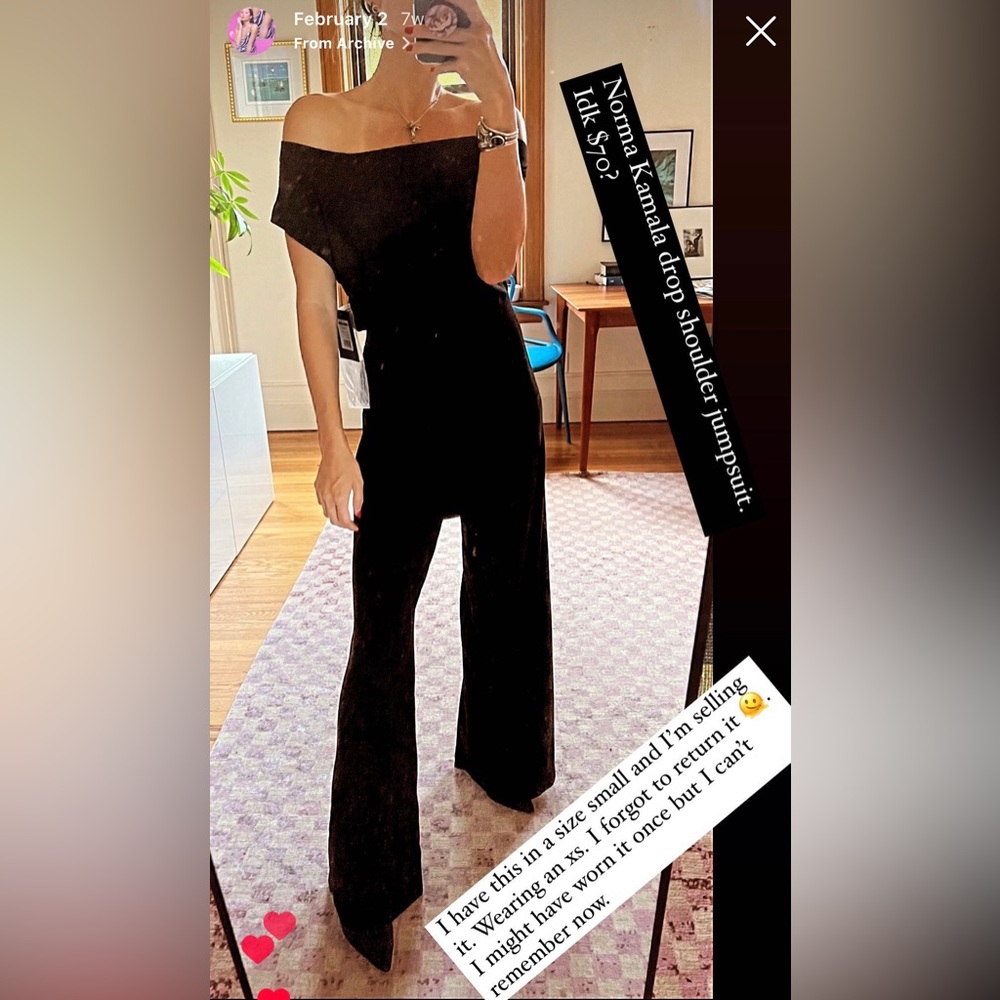 Black DROP SHOULDER JUMPSUIT IN BLACK Norma Kamali